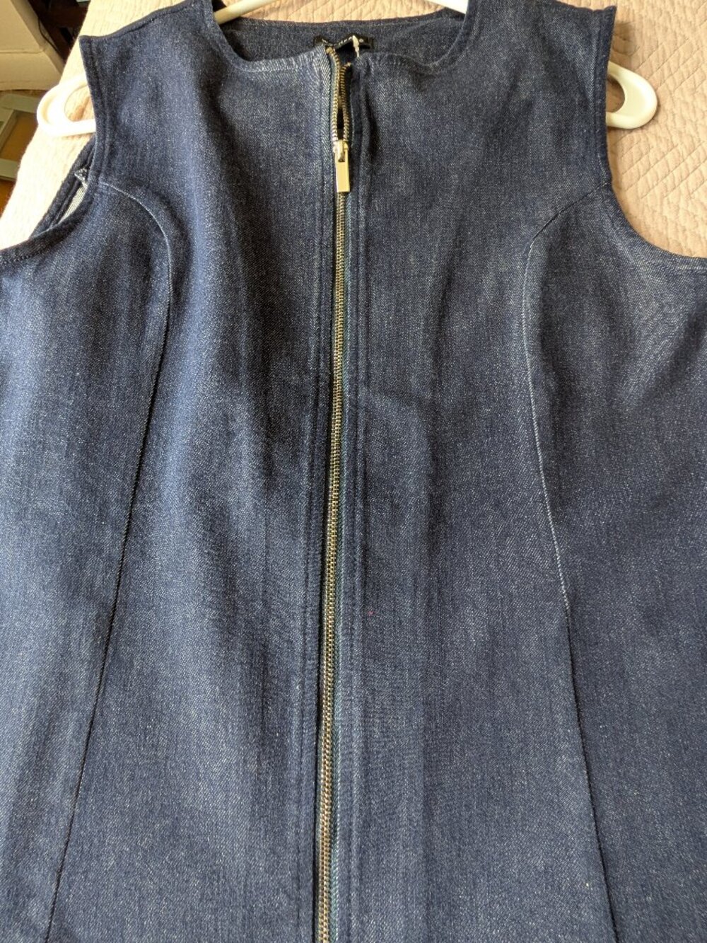 Sleeveless denim vest